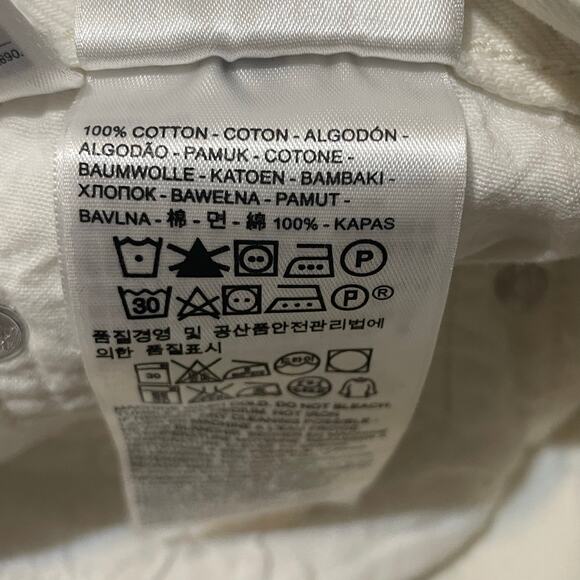 Levi’s 501 Signature Button Fly High Rise Cream Denim Shorts Women's Size 31 - Picture 13 of 14